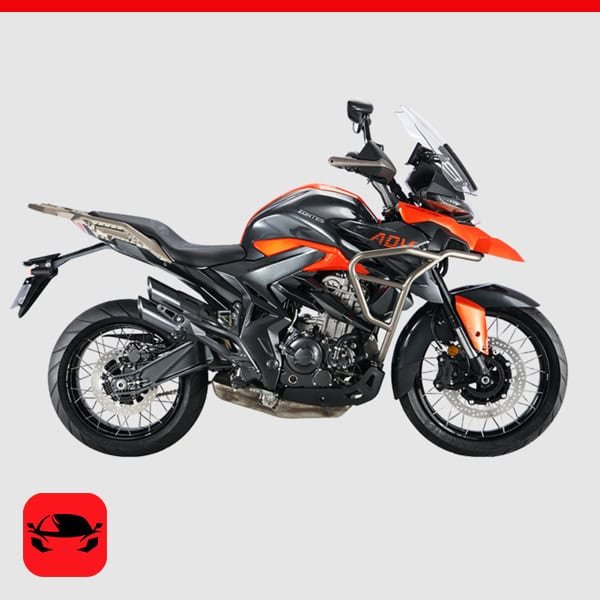 Motor e desempenho • Motor monocilíndrico de 349,6 cm³, refrigerado a líquido  • Potência máxima: 35 cv  • Torque: 3,1 kgfm  • Transmissão manual de 6 marchas, com embreagem multidisco  • Aceleração de 0 a 100 km/h em cerca de 8,5 segundos  • Velocidade máxima: 165 km/h  Tecnologia e recursos • Sistema keyless 2 5 com criptografia avançada, resistente à água e funcional mesmo com bateria descarregada  • Painel TFT colorido com quatro interfaces temáticas personalizáveis  • Iluminação full LED  • ABS de série nos freios dianteiro e traseiro  Design e conforto • Estilo crossover/naked, com linhas modernas e agressivas  • Chassi reforçado para estabilidade em uso urbano e viagens 